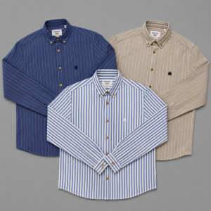 Best Quality Surplus Wholesale Men's Long Sleeve Striped Button Casual Cotton Shirt | Premium Stock Lot | OEM Garment Supplier