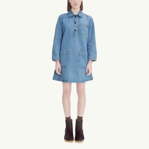 Wholesale Ladies’ TOPTEN Denim Long Shirt – Export Stock Lot