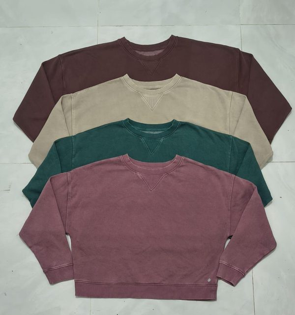 Natural Reflections women's vintage-wash sweatshirts in four colors