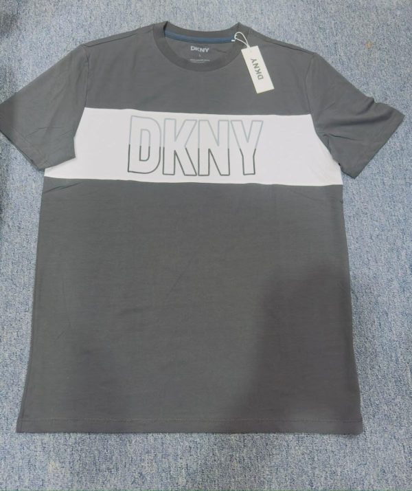 DKNY men's color-block logo T-shirt with original hangtag
