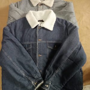 CHIP CLIP men's sherpa-lined denim jackets in assorted washes