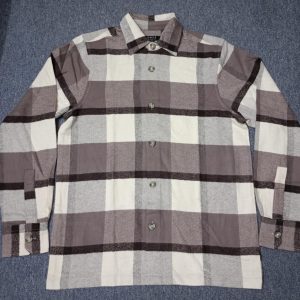 SMOG men's original large-check cotton flannel shirt