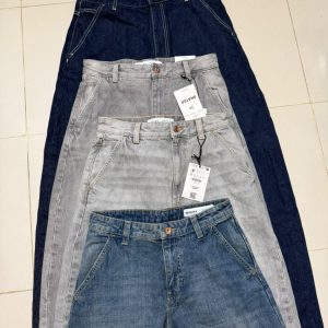 Bershka men's baggy-fit jeans in assorted washes with original labels